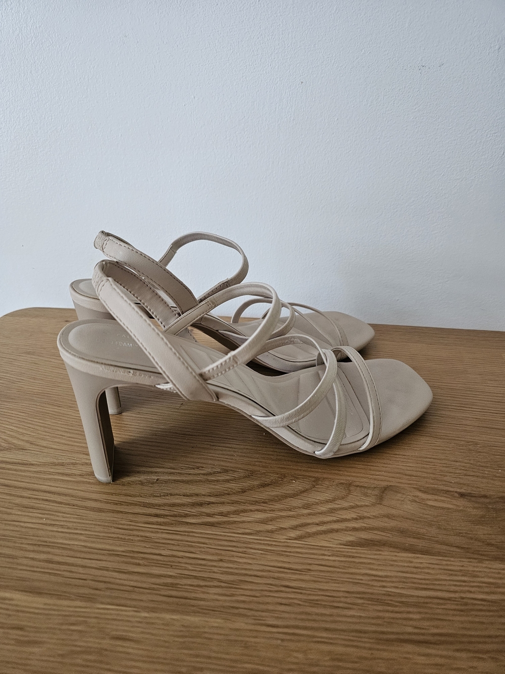 Call It Spring Beige Strappy High Heel Sandals Nude Size 9 Womens